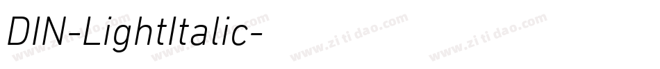 DIN-LightItalic字体转换