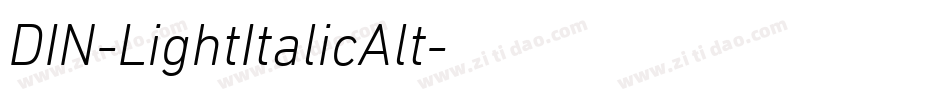 DIN-LightItalicAlt字体转换