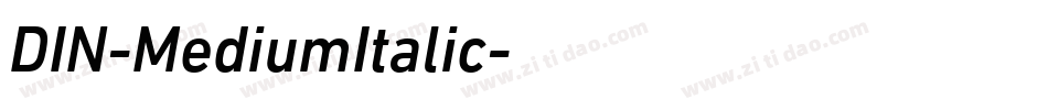 DIN-MediumItalic字体转换