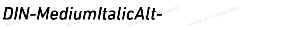 DIN-MediumItalicAlt字体转换