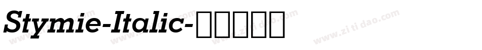Stymie-Italic字体转换