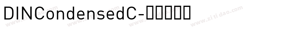 DINCondensedC字体转换