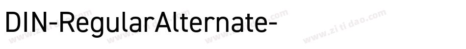 DIN-RegularAlternate字体转换