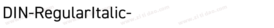 DIN-RegularItalic字体转换