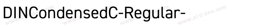 DINCondensedC-Regular字体转换
