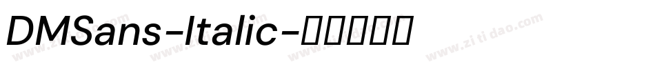 DMSans-Italic字体转换