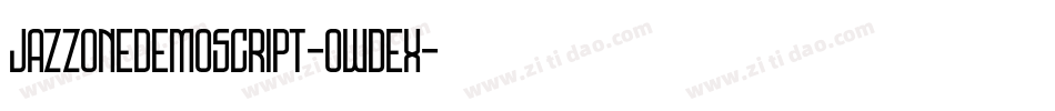 JazzOneDemoScript-0WdeX字体转换