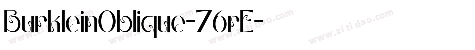 BurkleinOblique-76rE字体转换