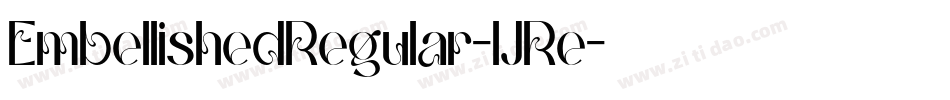 EmbellishedRegular-lJRe字体转换