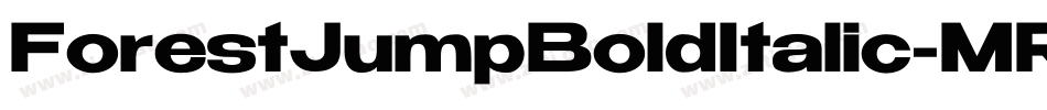ForestJumpBoldItalic-MRlv字体转换