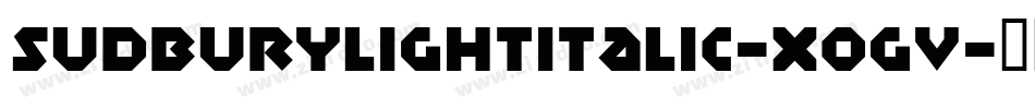 SudburyLightItalic-xoGV字体转换