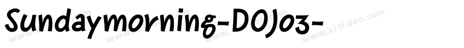 Sundaymorning-DOJo3字体转换