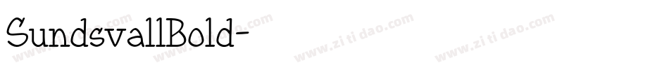 SundsvallBold字体转换