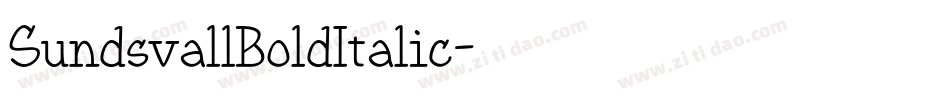 SundsvallBoldItalic字体转换