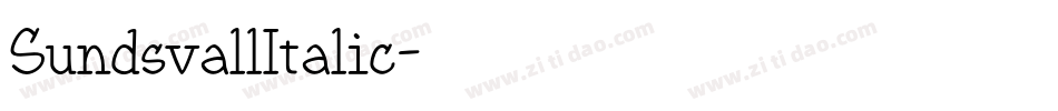 SundsvallItalic字体转换