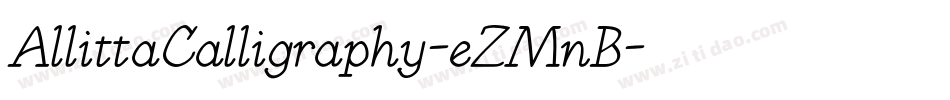AllittaCalligraphy-eZMnB字体转换