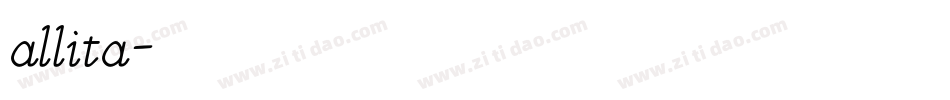 allita字体转换
