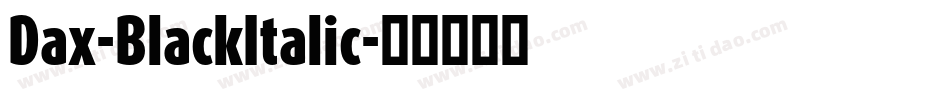 Dax-BlackItalic字体转换