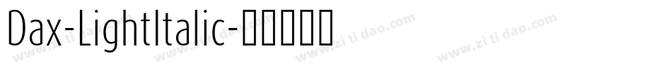 Dax-LightItalic字体转换
