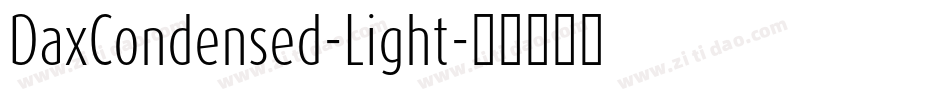 DaxCondensed-Light字体转换