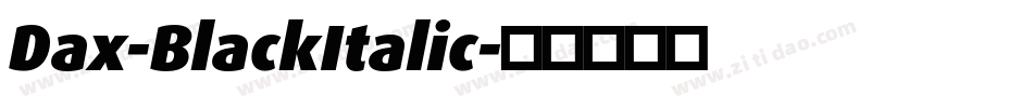 Dax-BlackItalic字体转换
