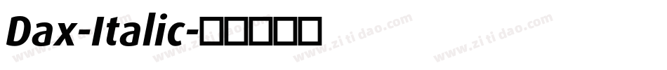 Dax-Italic字体转换