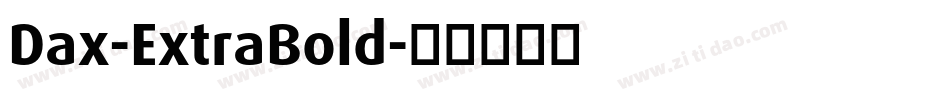 Dax-ExtraBold字体转换