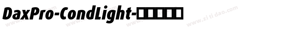 DaxPro-CondLight字体转换