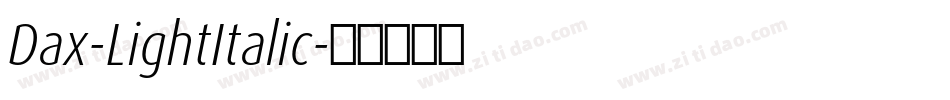 Dax-LightItalic字体转换