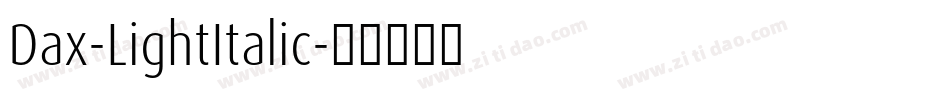 Dax-LightItalic字体转换