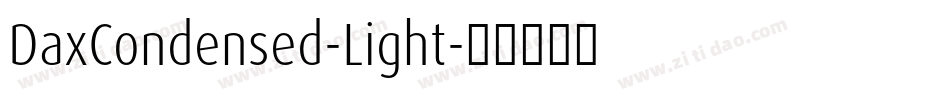 DaxCondensed-Light字体转换
