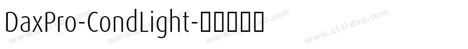 DaxPro-CondLight字体转换