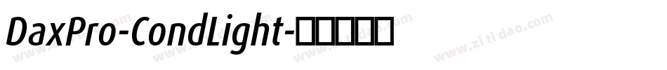 DaxPro-CondLight字体转换