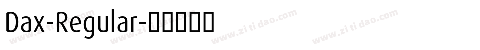 Dax-Regular字体转换