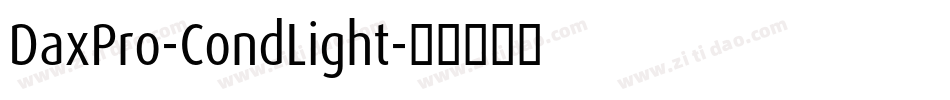 DaxPro-CondLight字体转换
