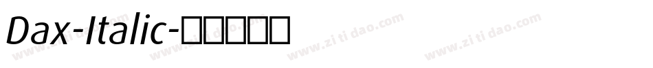 Dax-Italic字体转换