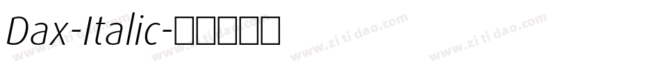Dax-Italic字体转换