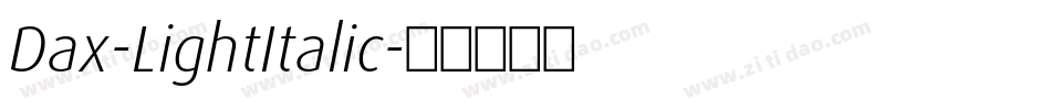 Dax-LightItalic字体转换