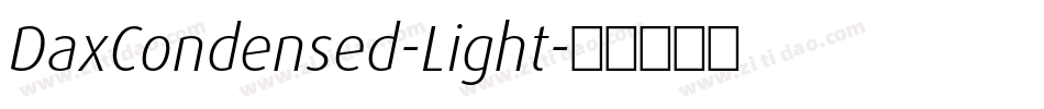 DaxCondensed-Light字体转换