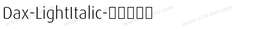 Dax-LightItalic字体转换
