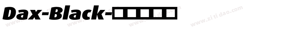 Dax-Black字体转换