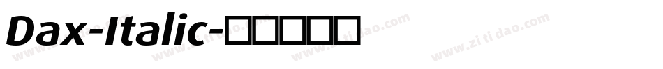 Dax-Italic字体转换