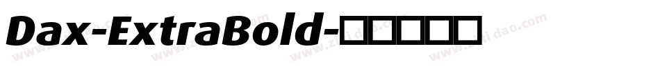 Dax-ExtraBold字体转换