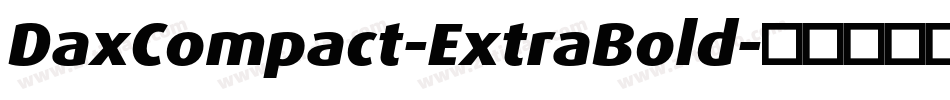 DaxCompact-ExtraBold字体转换