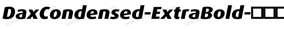 DaxCondensed-ExtraBold字体转换