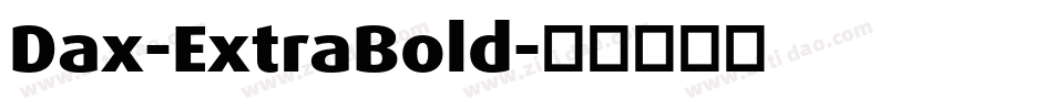 Dax-ExtraBold字体转换