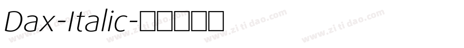 Dax-Italic字体转换