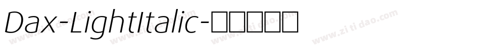 Dax-LightItalic字体转换