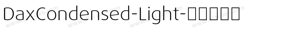 DaxCondensed-Light字体转换