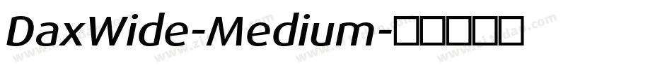 DaxWide-Medium字体转换